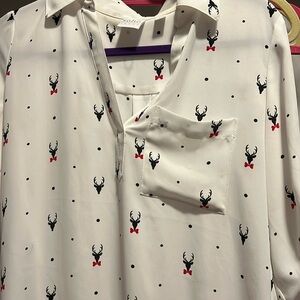 Collard 3/4 sleeve reindeer soho jeans